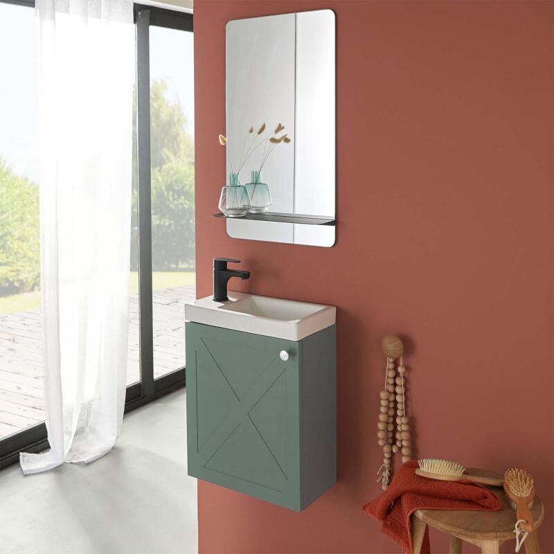 Meuble lave-mains vert de gris AVA