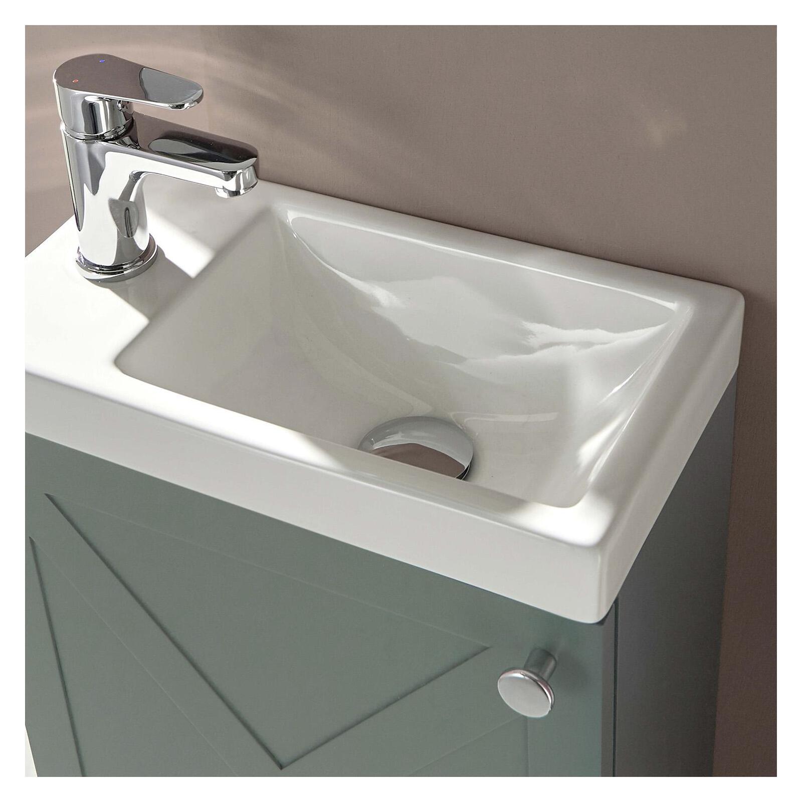 Meuble lave-mains vert de gris AVA