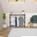 Portant vêtements sous combles penderie noir L100 x H85 cm