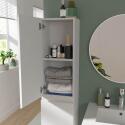Ensemble meuble double vasque blanc  120cm  + vasque + colonne