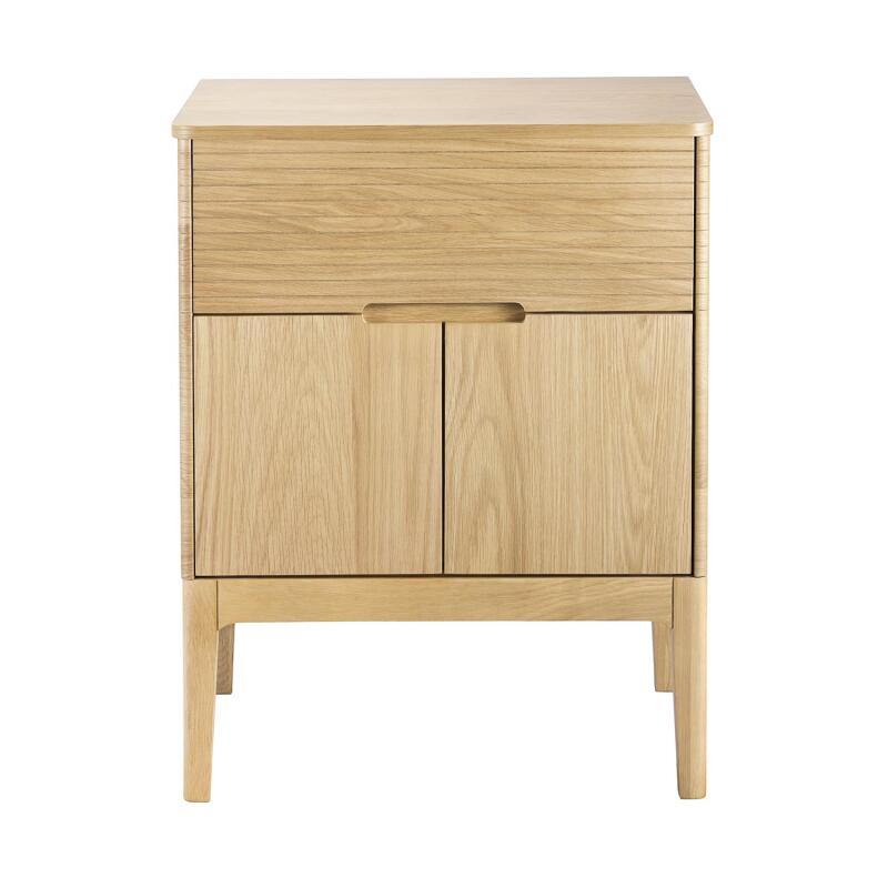 Meuble simple vasque 60 cm en chêne naturel