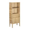 Colonne de salle de bain en chêne naturel 145 cm