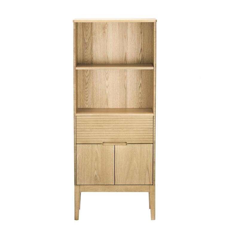 Colonne de salle de bain en chêne naturel 145 cm