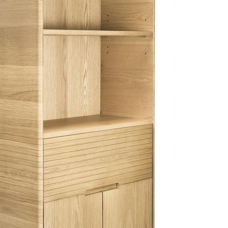 Colonne de salle de bain en chêne naturel 145 cm