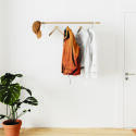 Penderie murale bois et métal blanc L100 cm