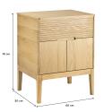 Ensemble meuble simple vasque 60 cm chêne naturel + vasque + robinet