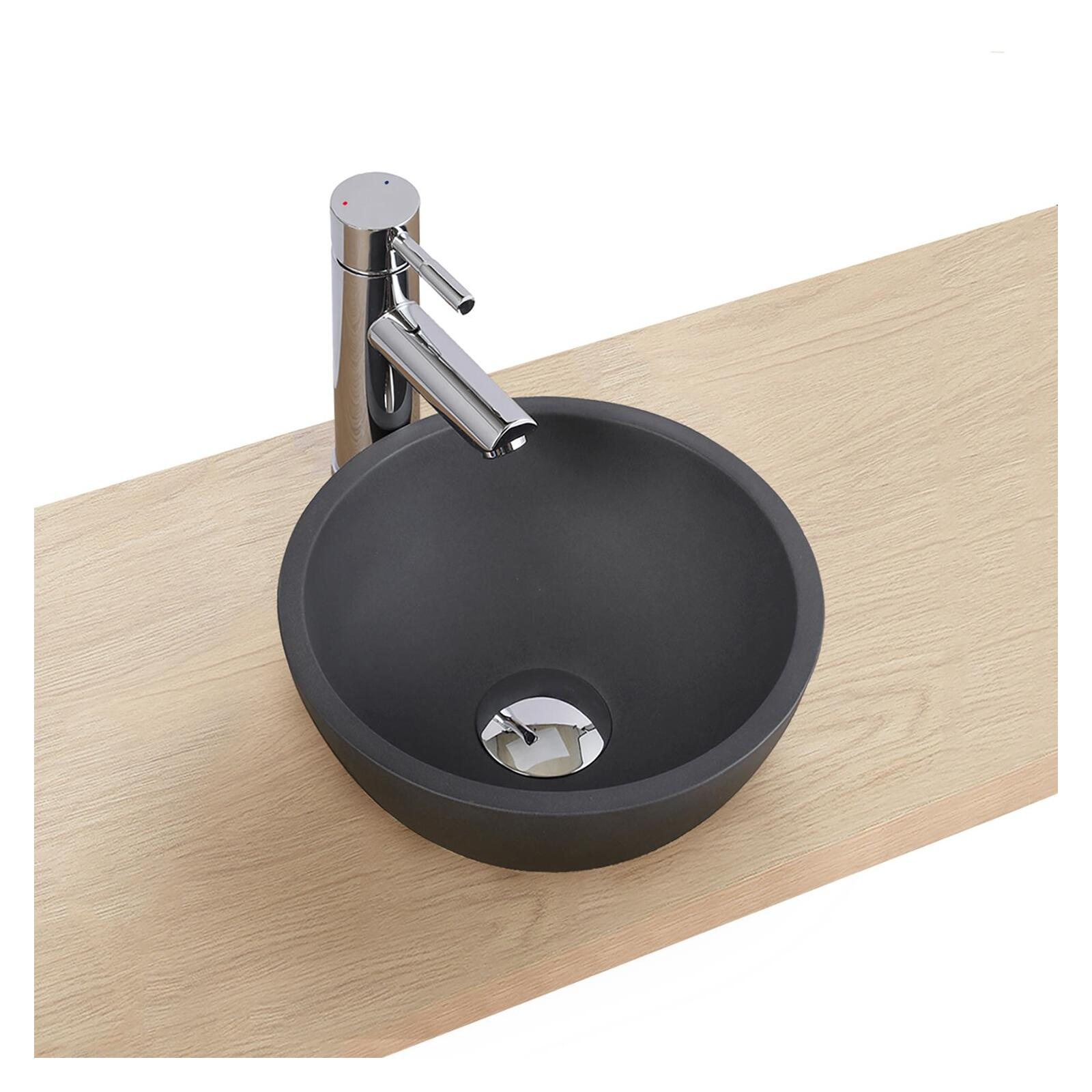 Vasque lave-mains ronde à poser beton Vasque lave-mains ronde à poser beton