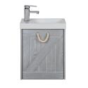 Meuble lave-mains gris bord de mer