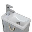 Meuble lave-mains gris bord de mer
