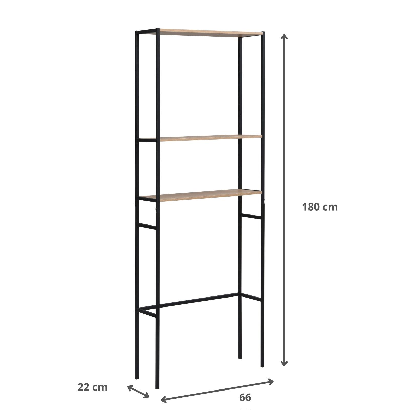 Étagère pont WC bois et métal SAO