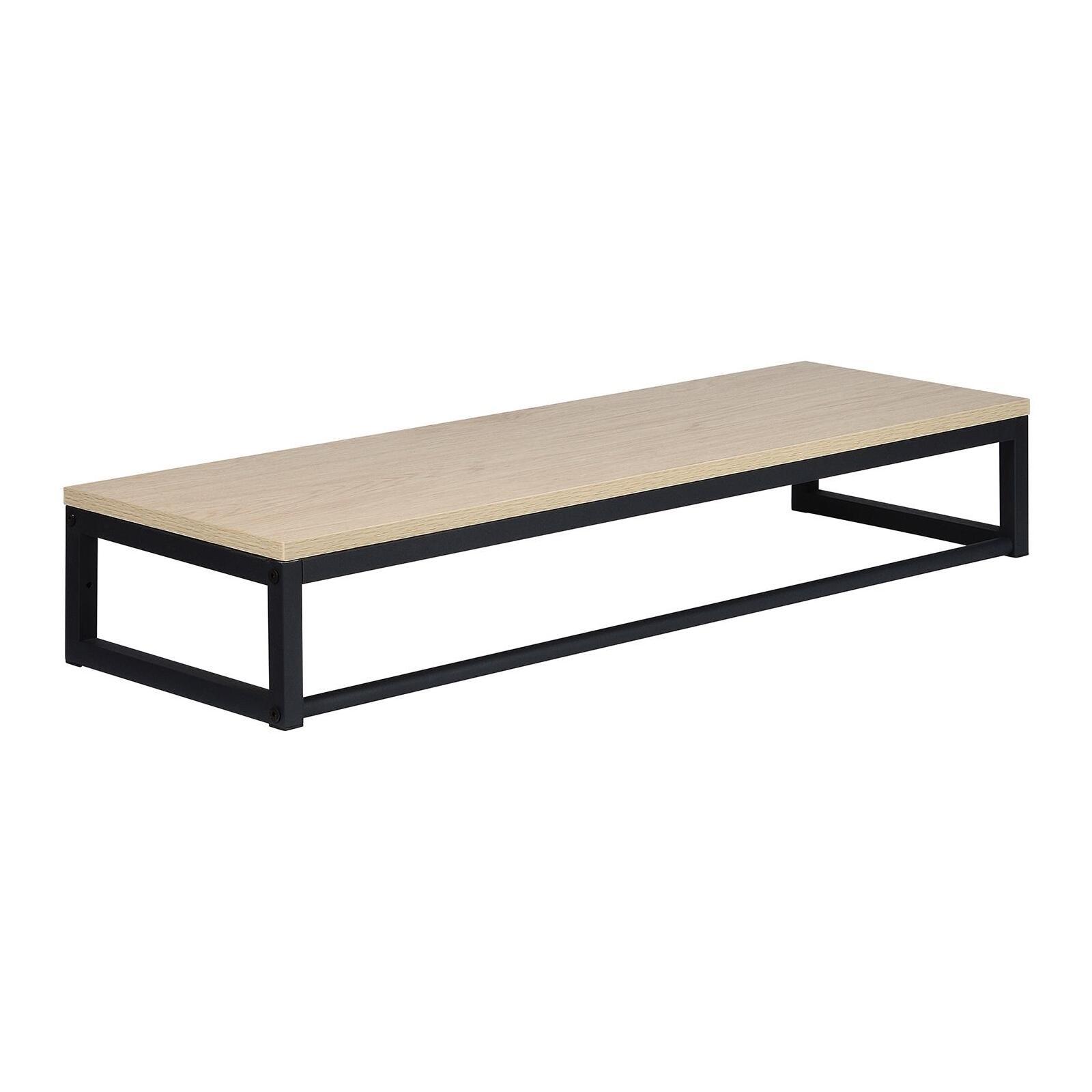 Penderie étagère murale bois et métal noir L90 cm GRIF Penderie étagère murale bois et métal noir L90 cm GRIF