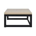 Penderie étagère murale bois et métal noir L90 cm GRIF
