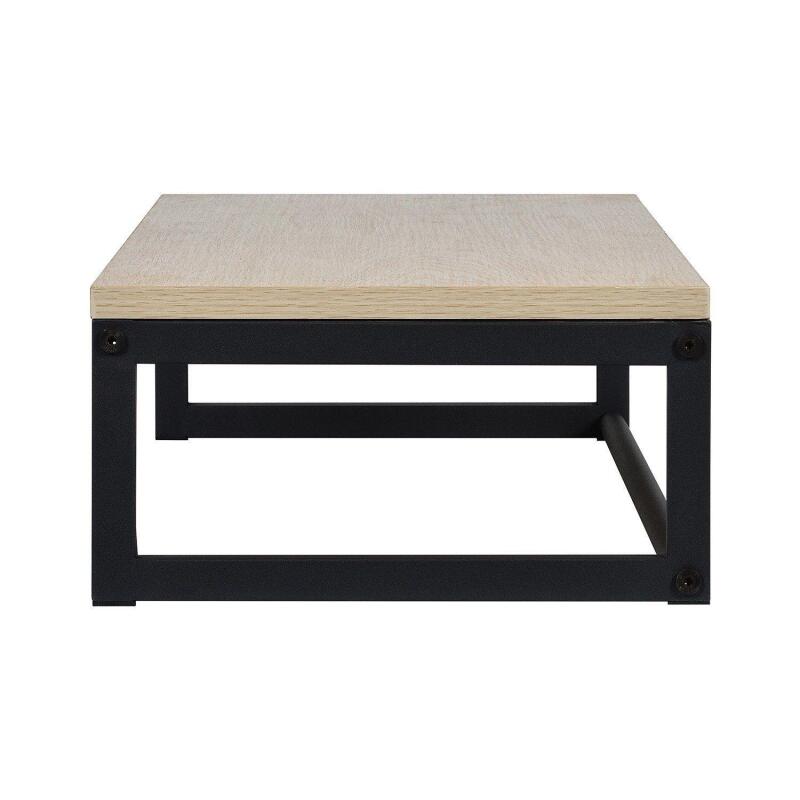 Penderie étagère murale bois et métal noir L90 cm GRIF