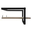 Penderie étagère murale bois et métal noir L90 cm ETAN