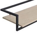 Penderie étagère murale bois et métal noir L90 cm ETAN