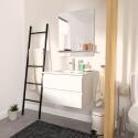 Ensemble meuble simple vasque blanc  60cm  + vasque + miroir