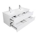 Meuble double vasque blanc  120cm  + plan double vasque