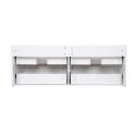 Meuble double vasque blanc  120cm  + plan double vasque