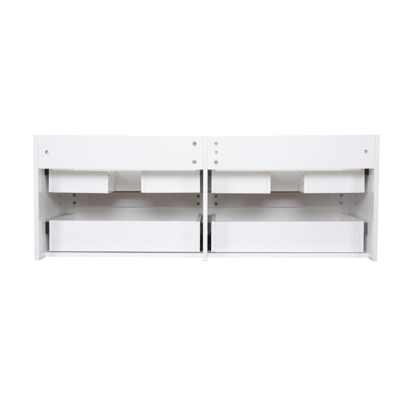 Meuble double vasque blanc  120cm  + plan double vasque