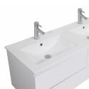 Meuble double vasque blanc  120cm  + plan double vasque