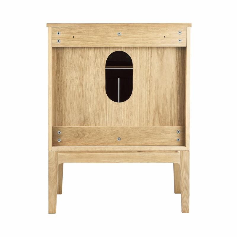 Ensemble meuble simple vasque 60 cm chêne naturel + vasque