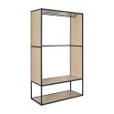 Portant vêtements réversible bois et métal L110x H184,5 cm -  OSLO