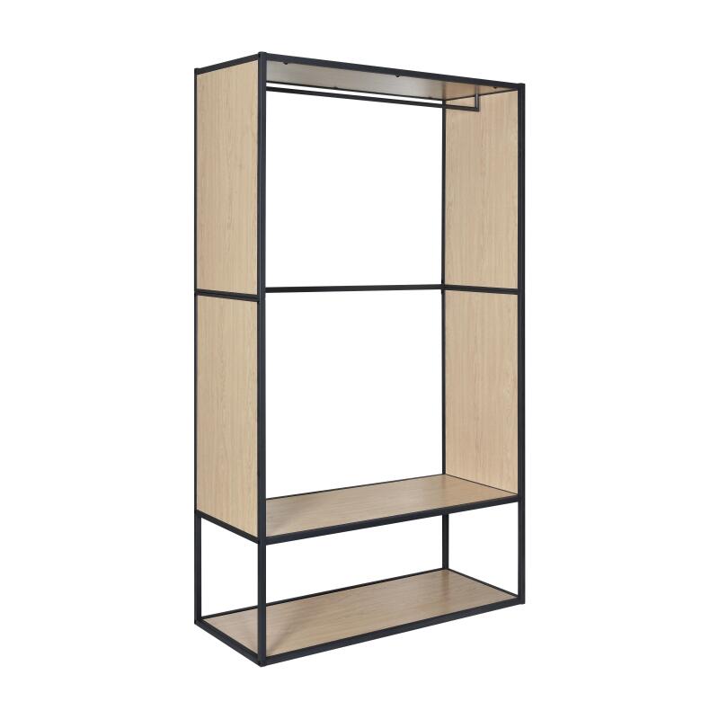 Portant vêtements réversible bois et métal L110x H184,5 cm -  OSLO