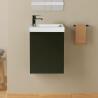 Meuble lave-mains noir carbone