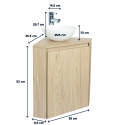 Ensemble lave-mains d'angle décor chêne + vasque