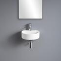 Meuble lave-mains suspendu rond blanc