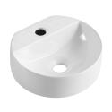 Meuble lave-mains suspendu rond blanc seul