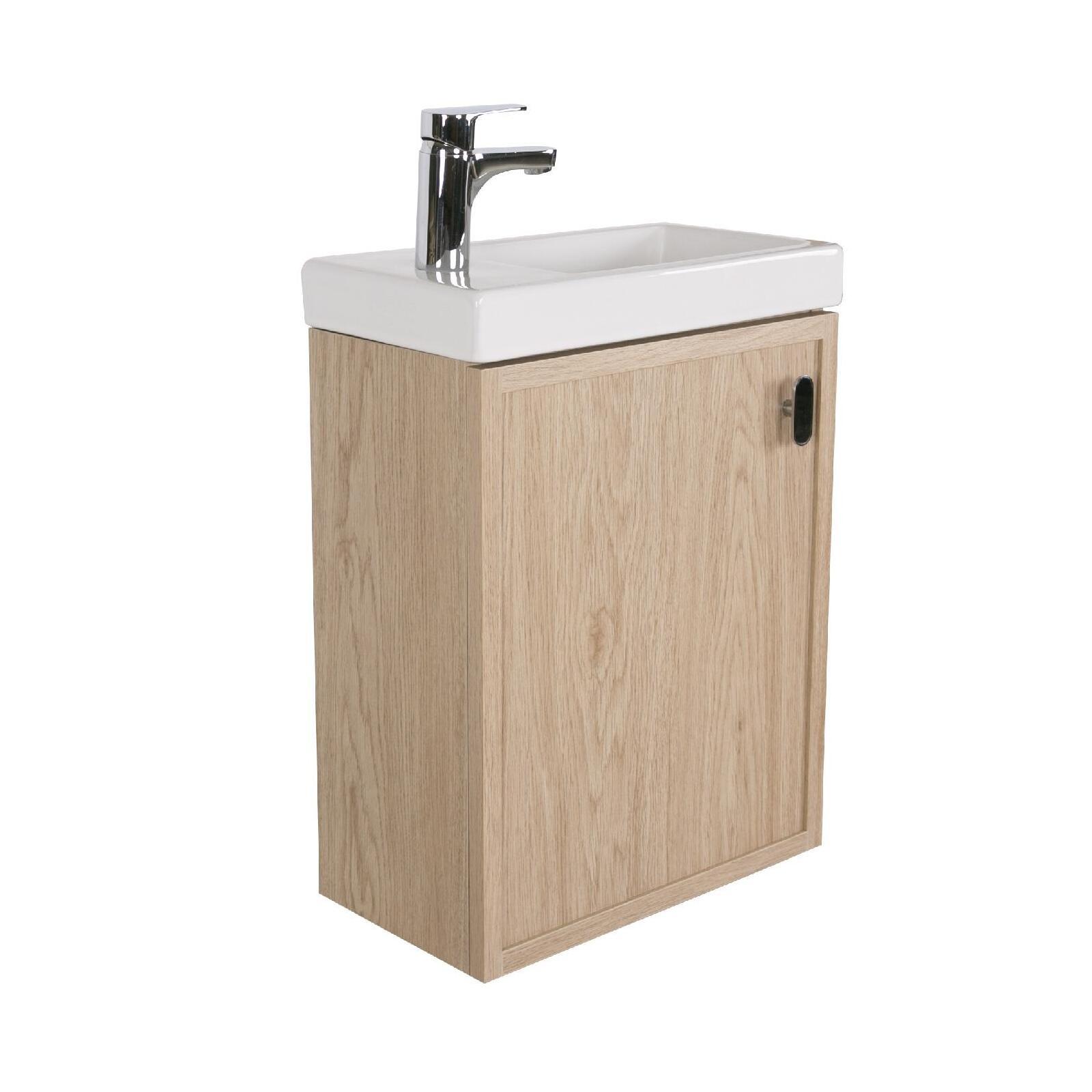 Meuble lave-mains décor chêne FRAME Meuble lave-mains décor chêne FRAME