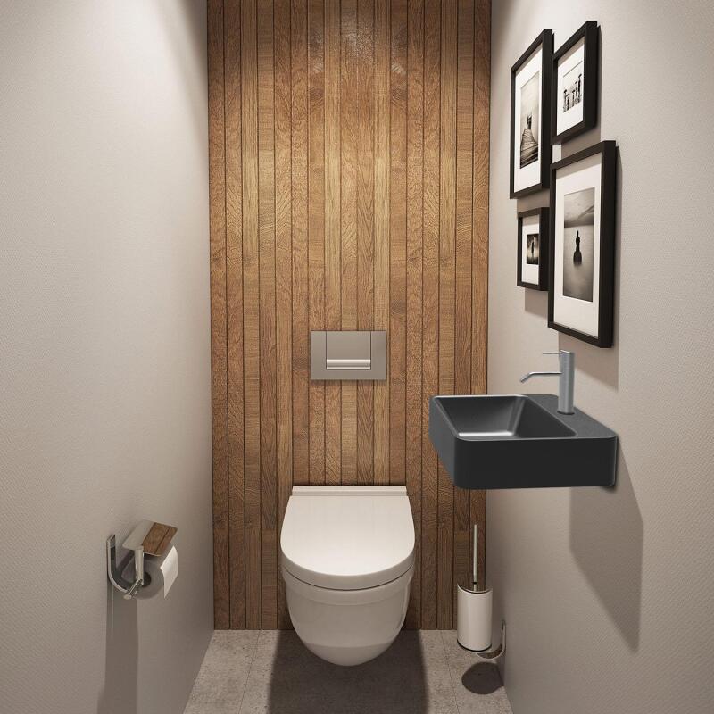 Vasque lave-mains carrée à poser