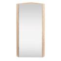 Ensemble meuble lave-mains d'angle décor chêne + Robinet + Armoire miroir