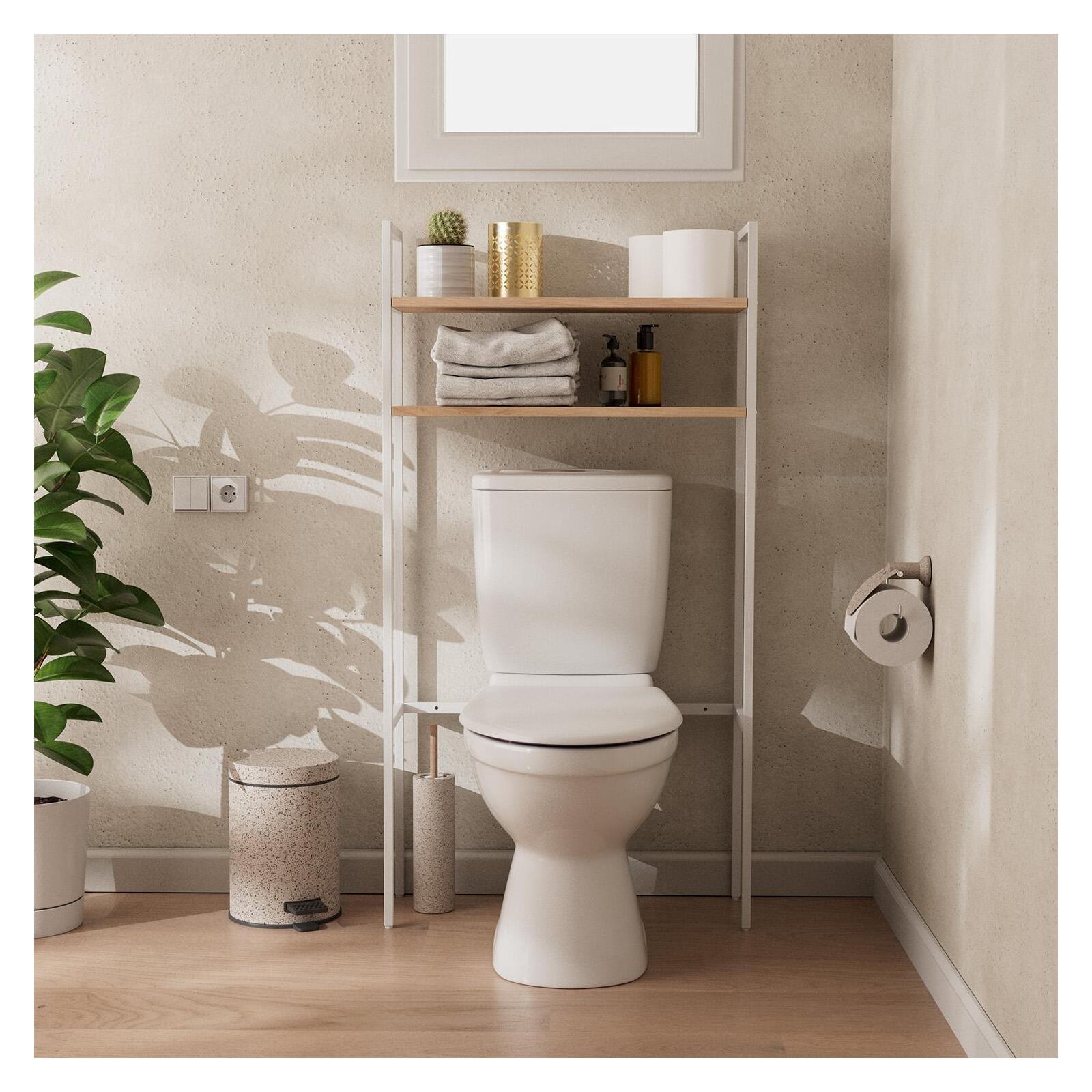 Étagère pont WC bas blanc Étagère pont WC bas blanc