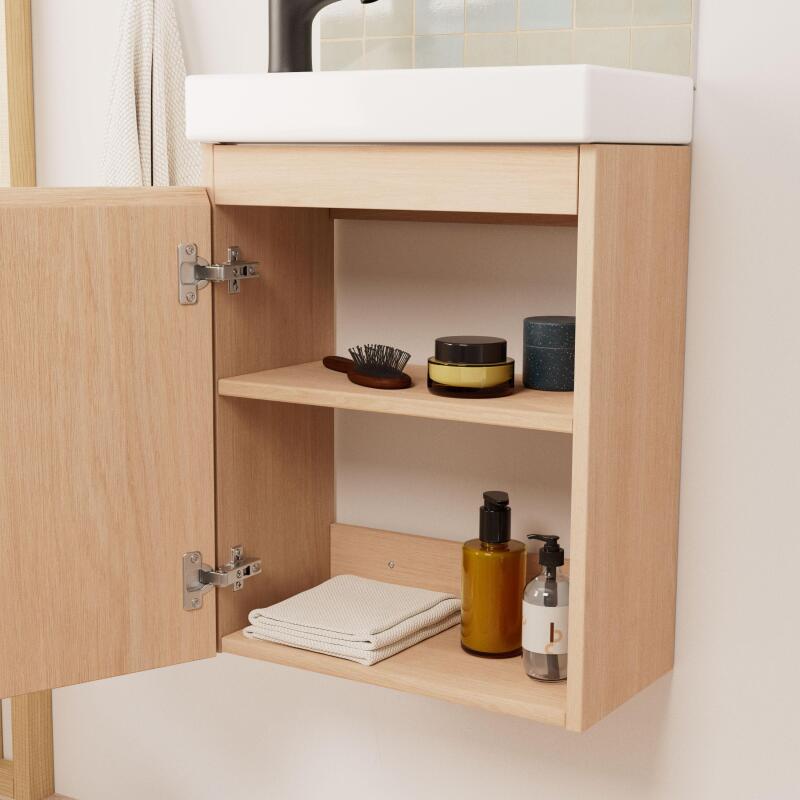 Ensemble meuble lave-mains + Miroir ovale