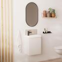 Ensemble meuble lave-mains + Miroir ovale