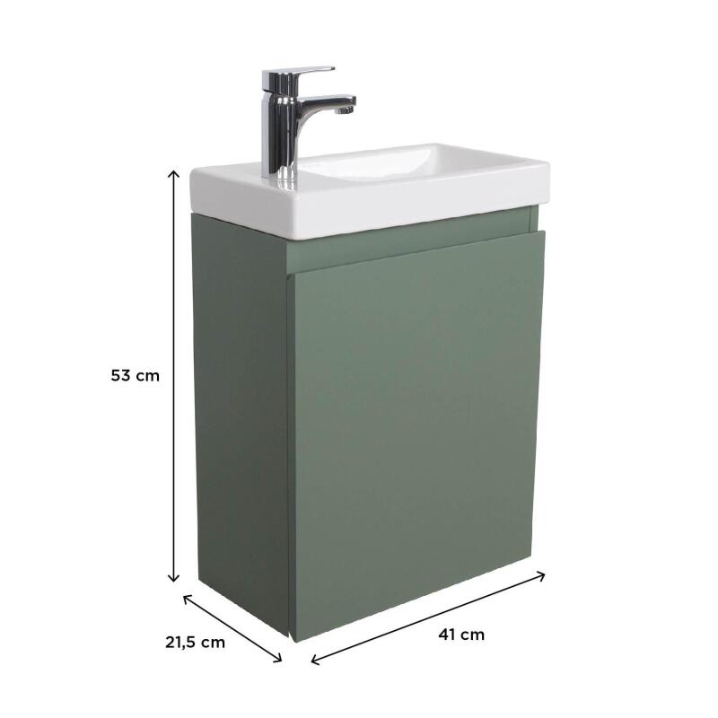 Ensemble meuble lave-mains + Robinet chromé