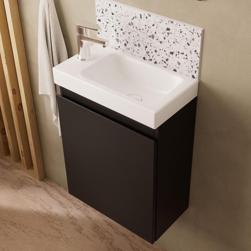 Ensemble meuble lave-mains + Robinet chromé