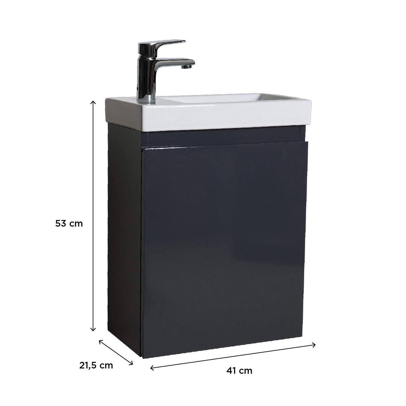 Ensemble meuble lave-mains + Robinet chromé