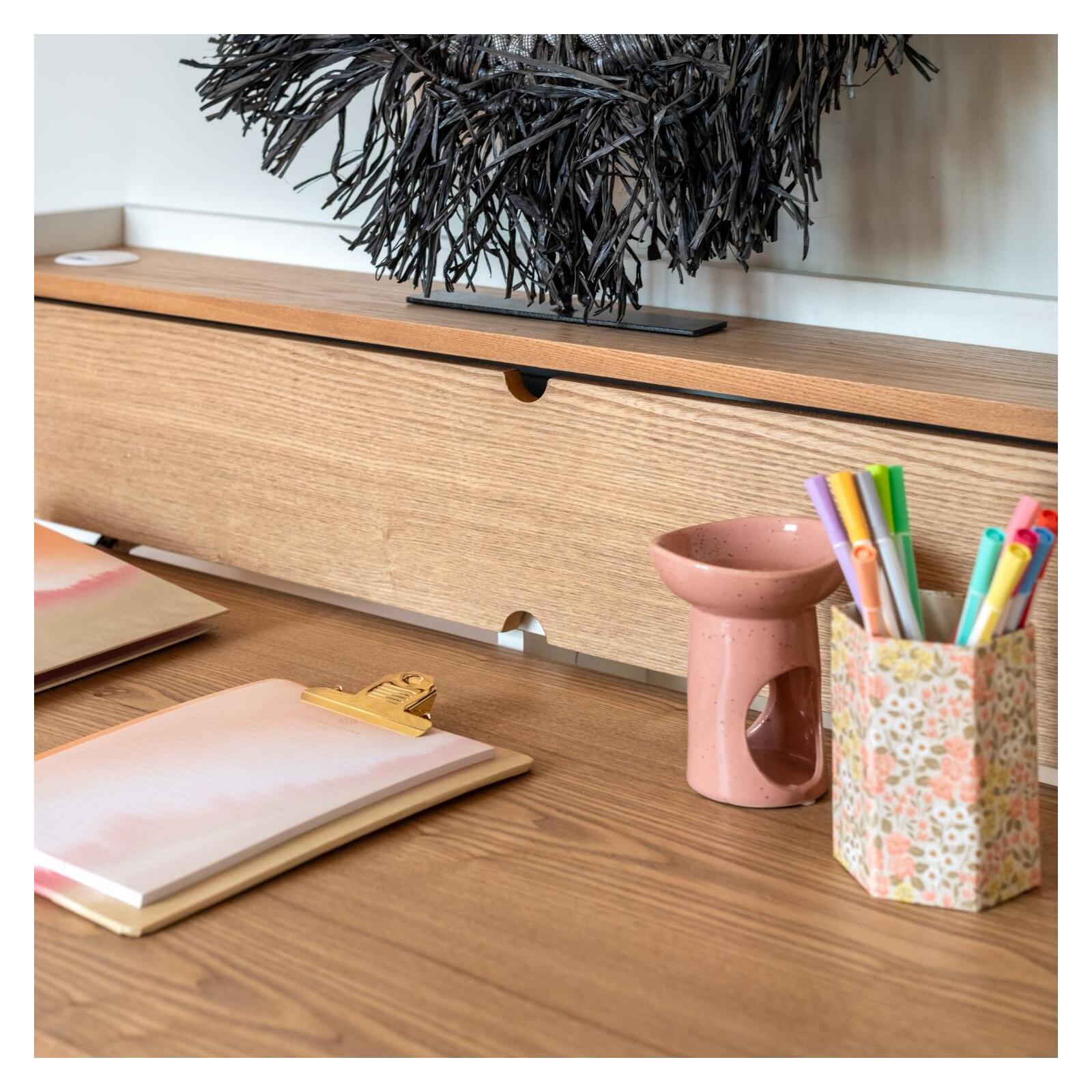 Bureau mural rabattable frêne 100 cm U-LINE