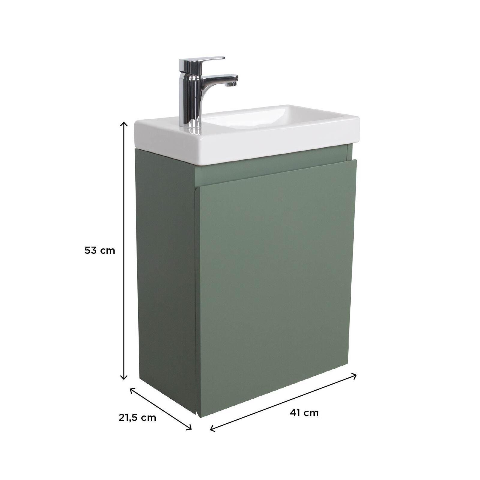 Ensemble meuble lave-mains + Robinet noir