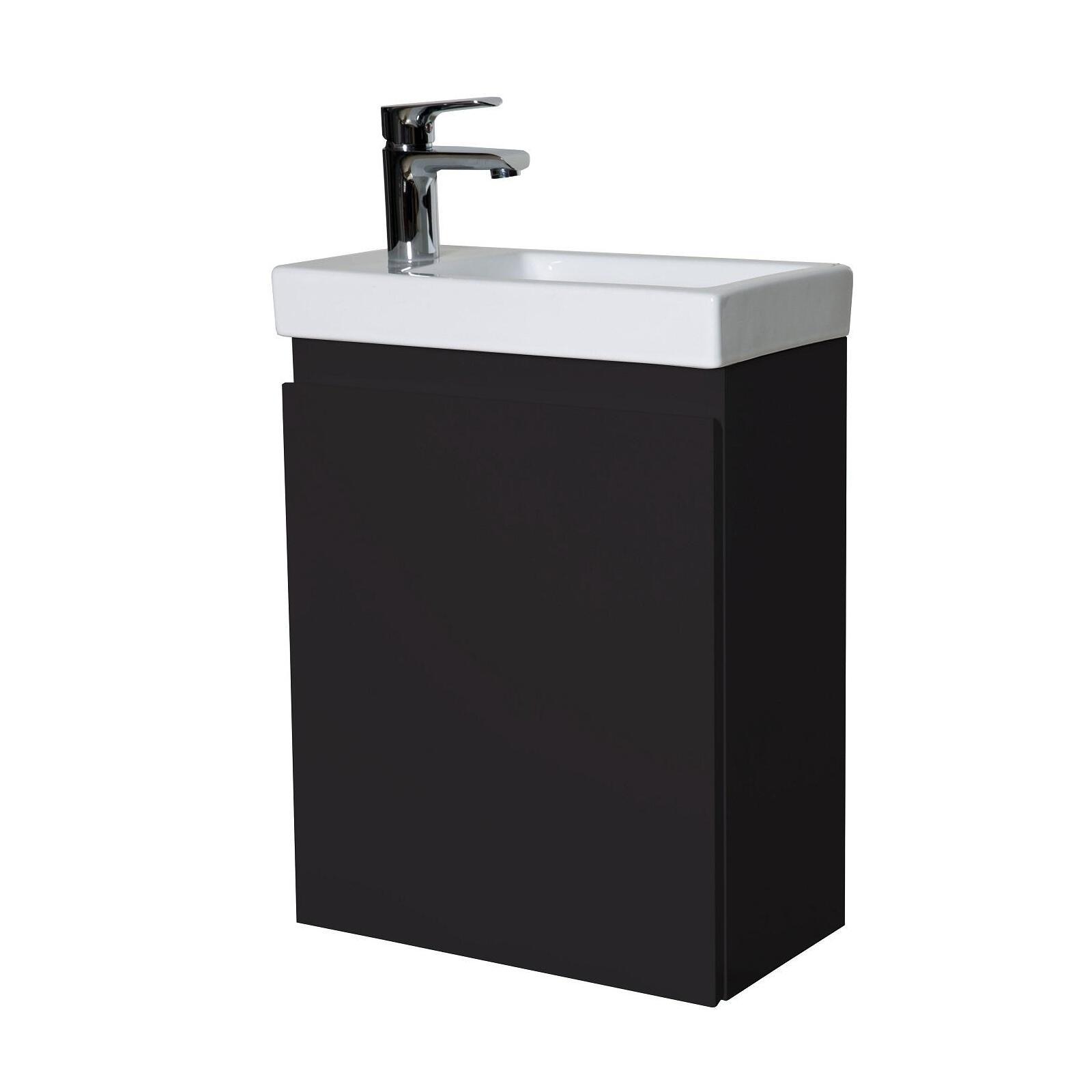 Ensemble meuble lave-mains + Robinet noir