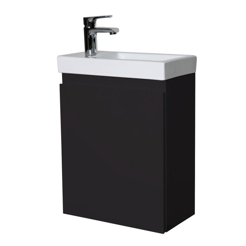 Ensemble meuble lave-mains + Robinet noir