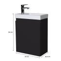Ensemble meuble lave-mains + Robinet noir