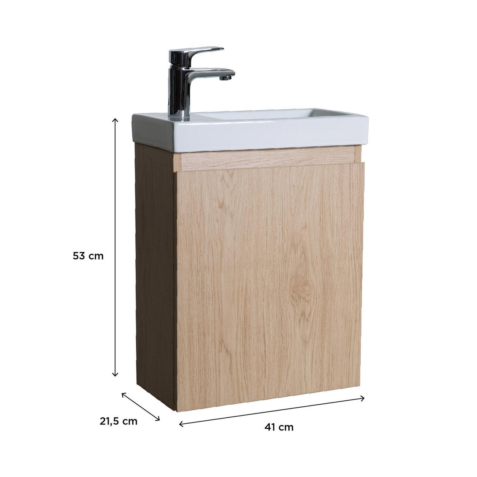 Ensemble meuble lave-mains + Robinet noir