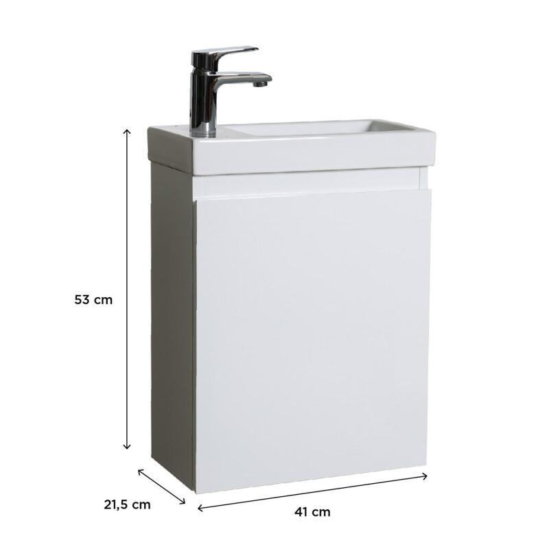 Ensemble meuble lave-mains + Robinet noir