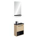 Ensemble meuble lave-mains + robinet GRIFO + Miroir SIMONA