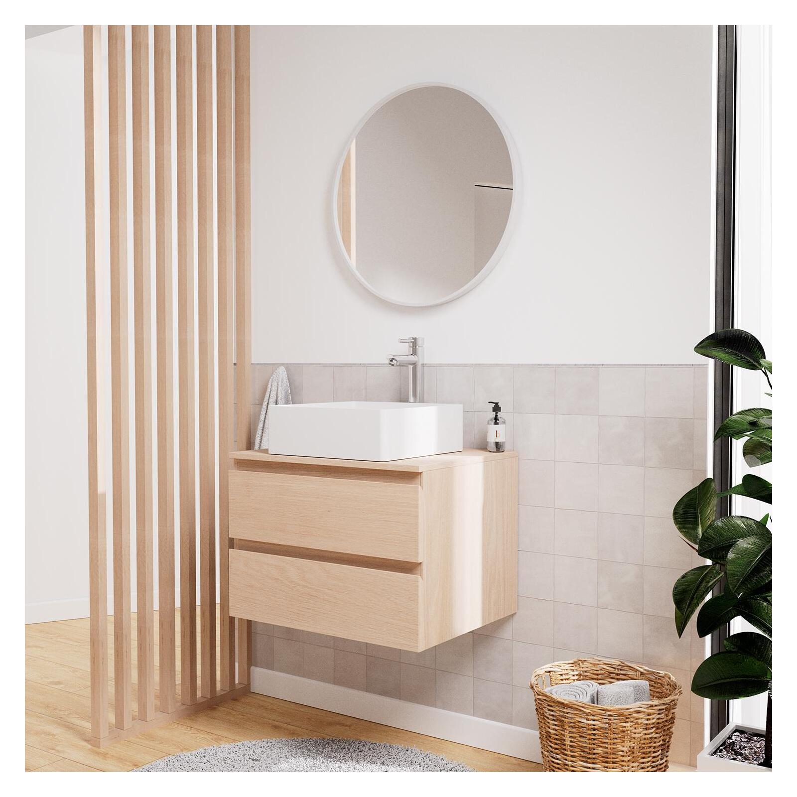 Ensemble meuble simple vasque 60 cm + vasque COMA + robinet TAP