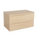 Meuble simple vasque décor chêne 80 cm
